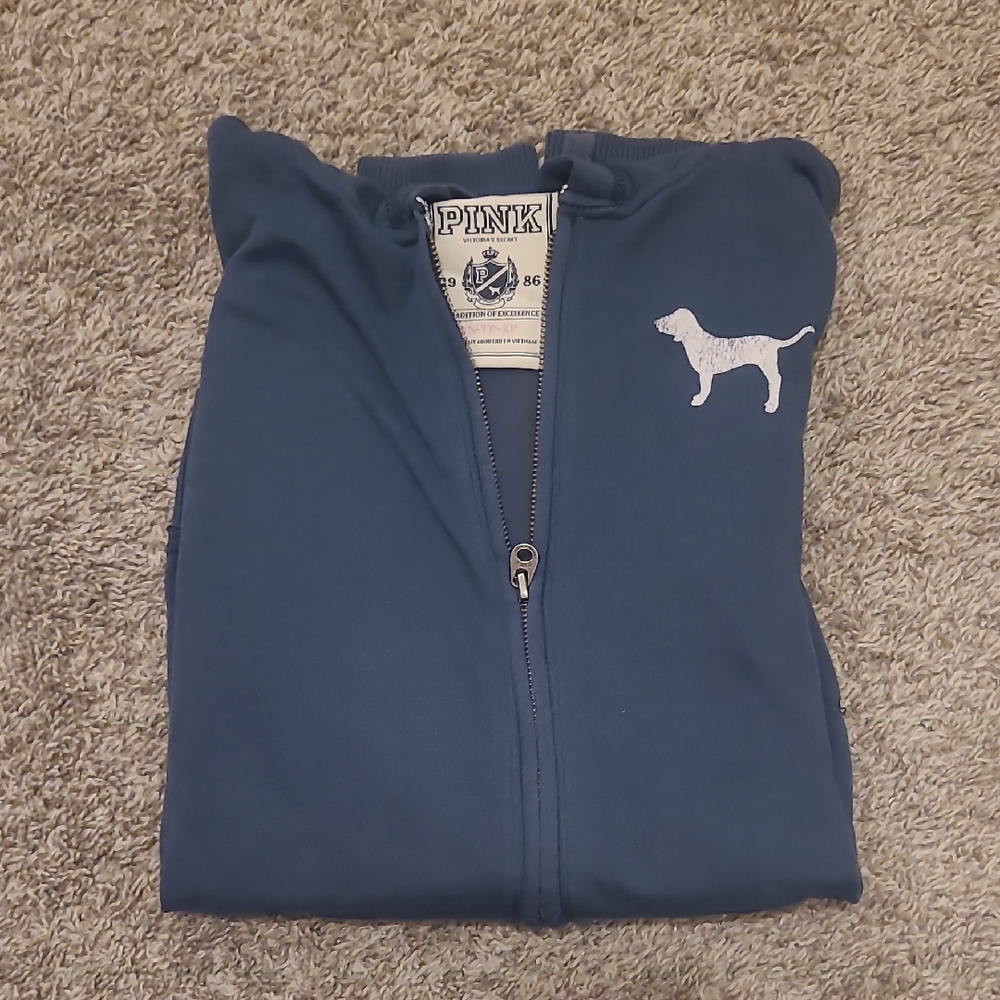 PINK Victoria's Secret Blue Zip-Up Jacket